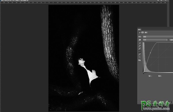 PS摄影后期教程：学习给夜景中美女照片制作出高质量的黑白效果