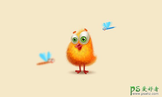 Photoshop手绘教程：学习绘制一只可爱的小黄鸡失量图素材