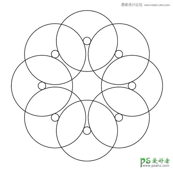 Illustrator绘制个性漂亮的黑白风格线条叠加效果的圆环失量图