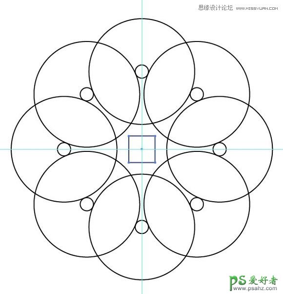 Illustrator绘制个性漂亮的黑白风格线条叠加效果的圆环失量图