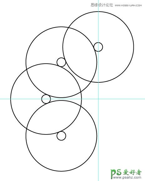 Illustrator绘制个性漂亮的黑白风格线条叠加效果的圆环失量图