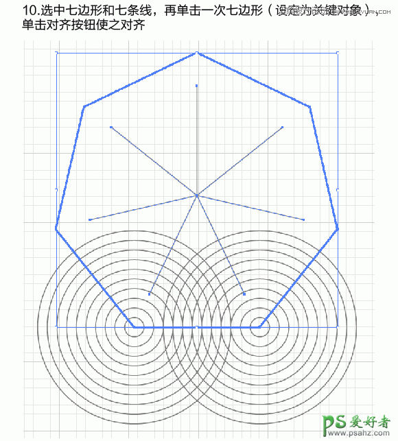 Illustrator绘制个性漂亮的黑白风格线条叠加效果的圆环失量图