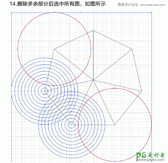 Illustrator绘制个性漂亮的黑白风格线条叠加效果的圆环失量图