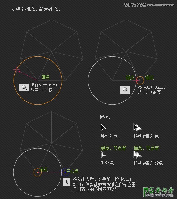 Illustrator绘制个性漂亮的黑白风格线条叠加效果的圆环失量图