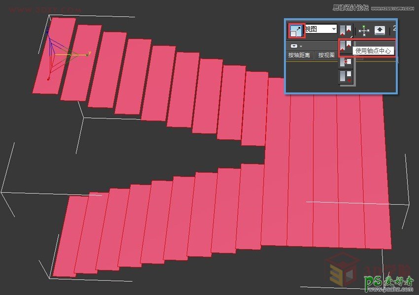 3DMAX楼梯建模教程：学习制作个性艺术效果的楼梯模型效果图