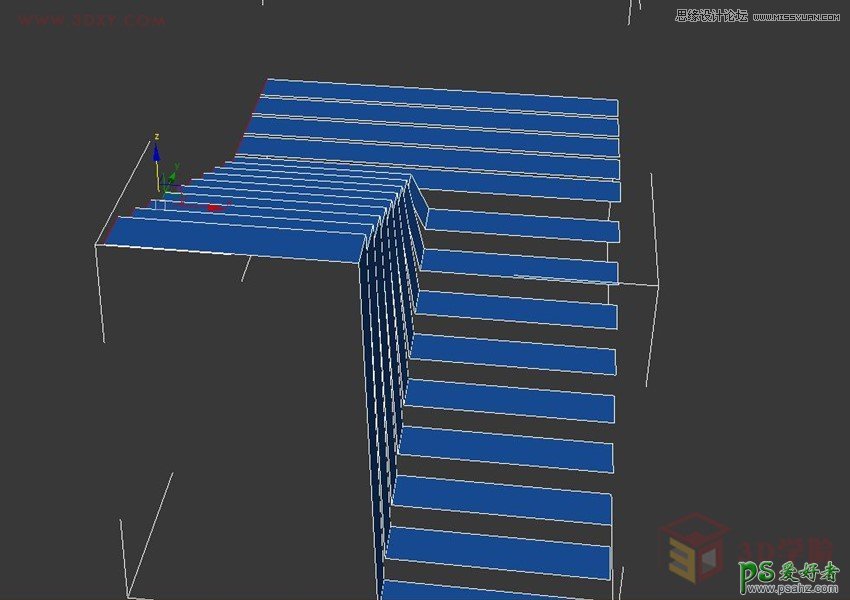 3DMAX楼梯建模教程：学习制作个性艺术效果的楼梯模型效果图