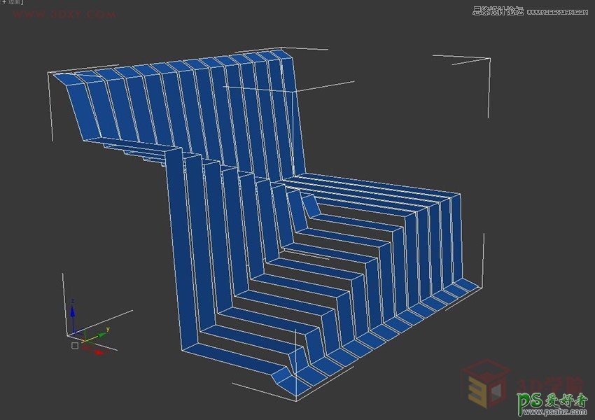 3DMAX楼梯建模教程：学习制作个性艺术效果的楼梯模型效果图