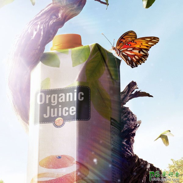 ps平面广告设计作品欣赏：欣赏唯美的果汁饮料广告创意作品