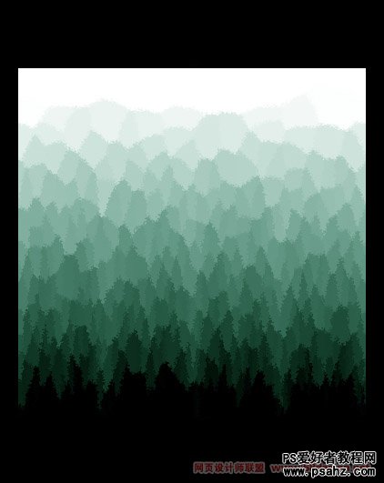 photoshop滤镜特效设计水墨风格的森林效果图