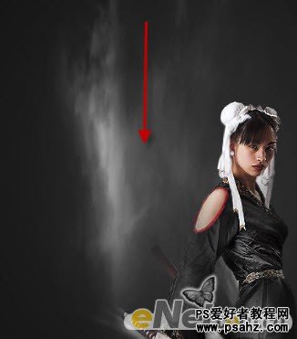 photoshop合成漂亮的火焰女武士插画教程实例