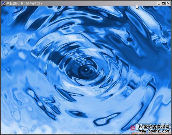 photoshop制作逼真的蓝色水波纹图片素材