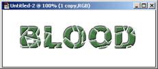 PS文字特效教程：制作血渍文字，流血字，流着血的文字效果