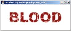 PS文字特效教程：制作血渍文字，流血字，流着血的文字效果