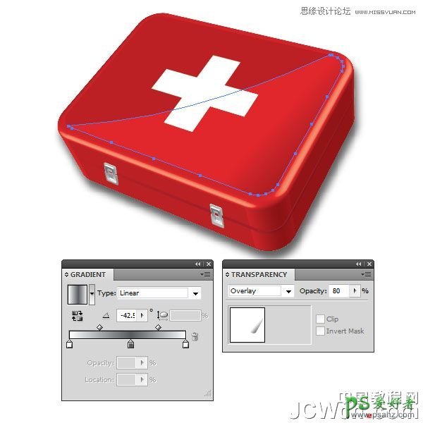 Illustrator图标制作教程：运用3D功能制作精美质感的医药箱图标