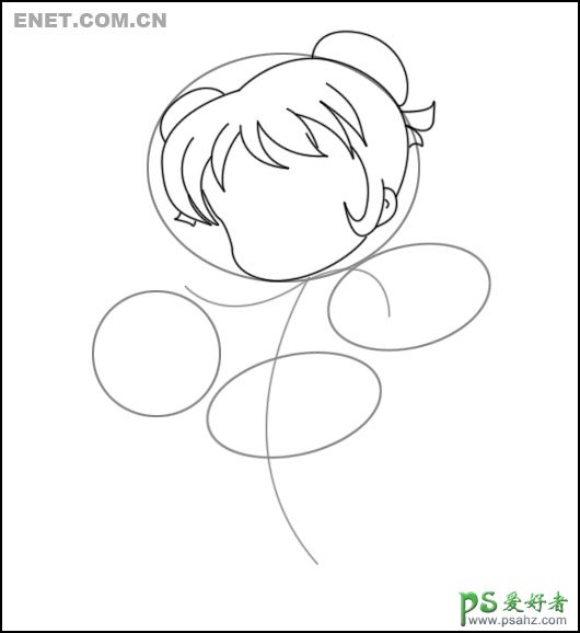 PS鼠绘教程：绘制漂亮的小女孩儿卡通插画效果