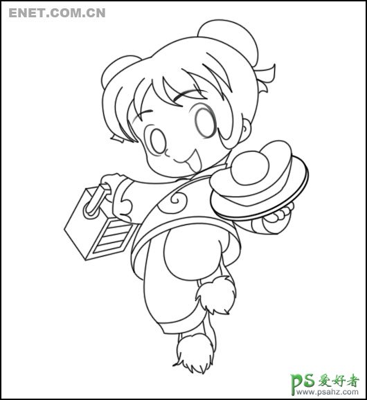 PS鼠绘教程：绘制漂亮的小女孩儿卡通插画效果