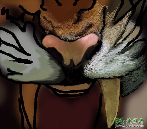 PS鼠绘教程：绘制凶猛的森林之王老虎