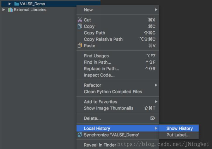 pycharm: 恢复(reset)误删文件