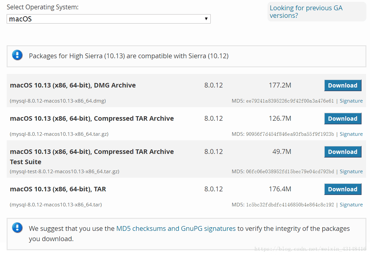 选择系统，点击Download按钮，保存压缩文件至安装路径