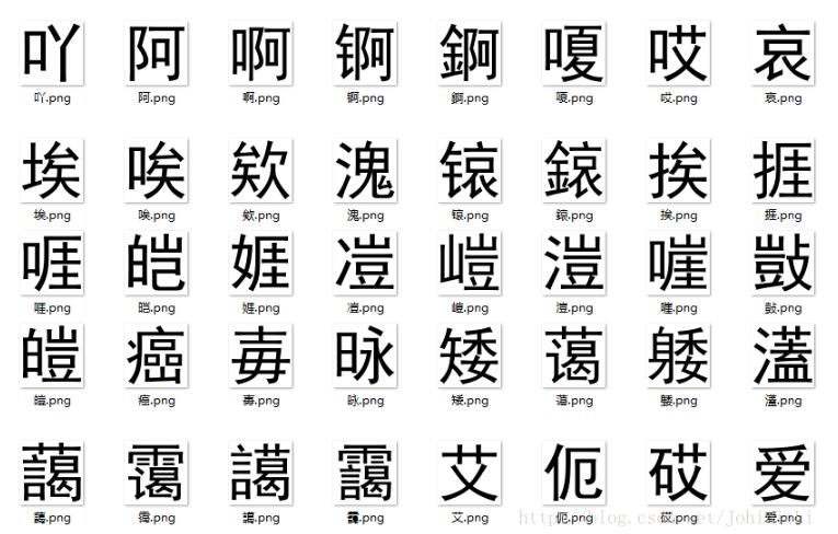 Python生成汉字字库文字,以及转换为文字图片