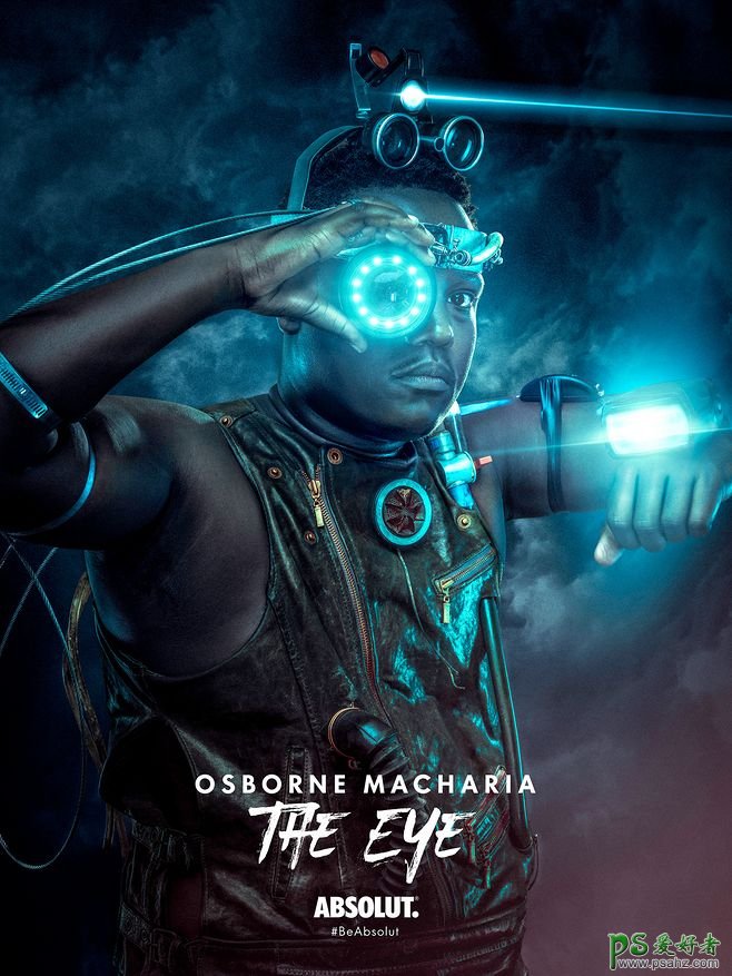 炫酷的科技蓝风格电影海报作品，奇异的科幻电影宣传海报图片。