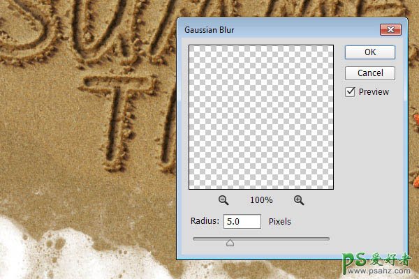 利用Photoshop画笔及图层样式设计出创意的沙滩划痕字体效果