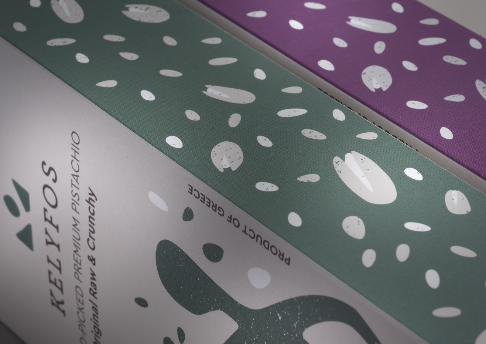 经典大气的干果产品纸盒包装设计，Kelyfos开心果包装设计欣赏。