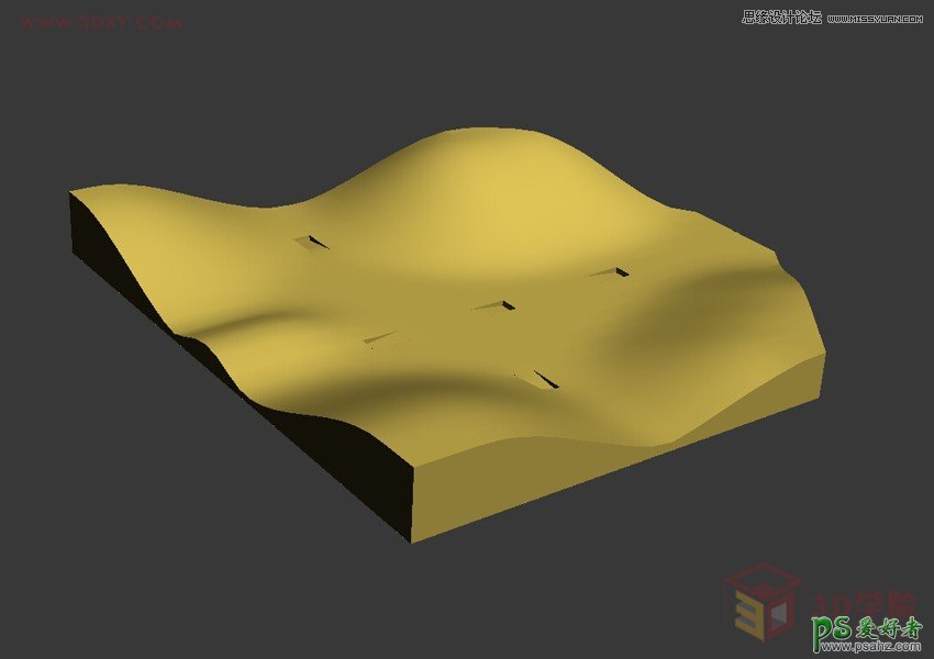 用3DMAX制作异形体育馆的模型，用Poly制作异形体育馆建筑效果