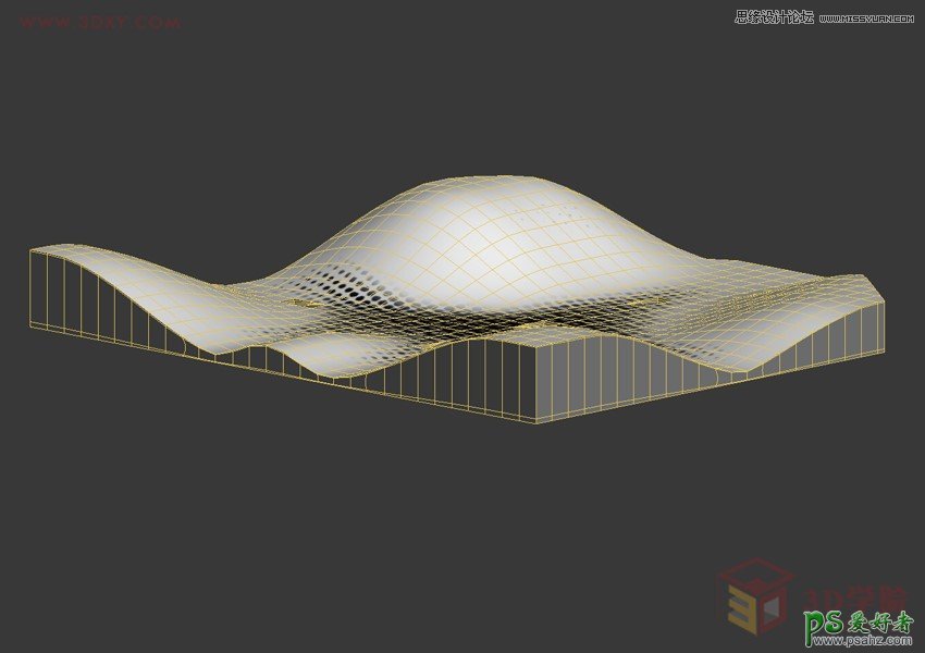 用3DMAX制作异形体育馆的模型，用Poly制作异形体育馆建筑效果