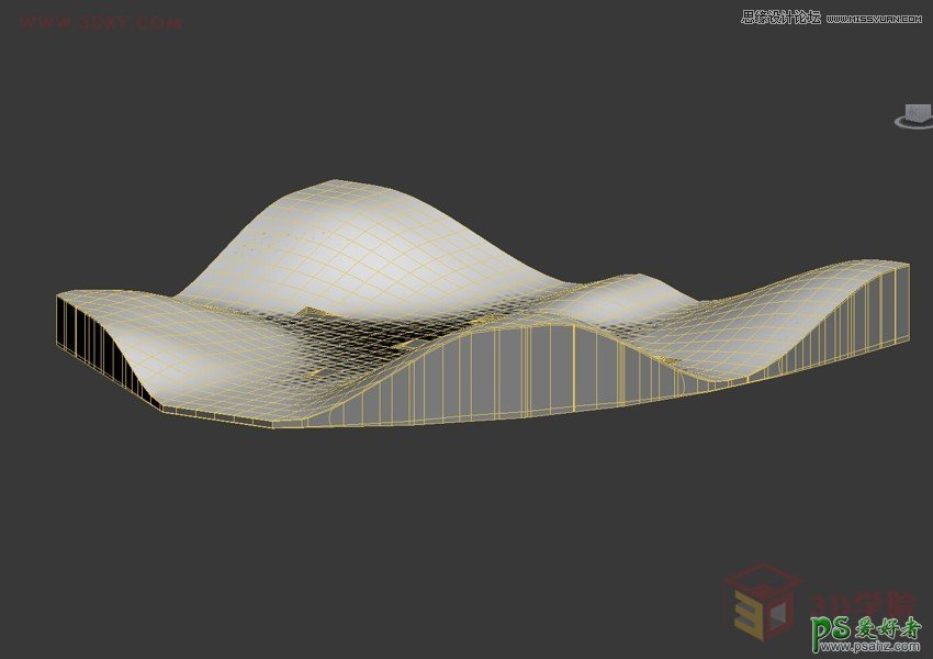 用3DMAX制作异形体育馆的模型，用Poly制作异形体育馆建筑效果