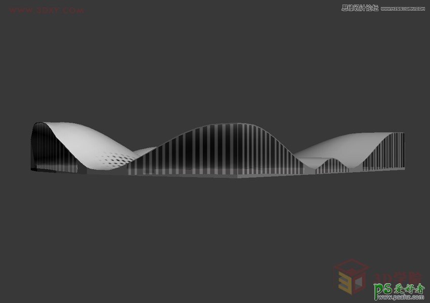 用3DMAX制作异形体育馆的模型，用Poly制作异形体育馆建筑效果