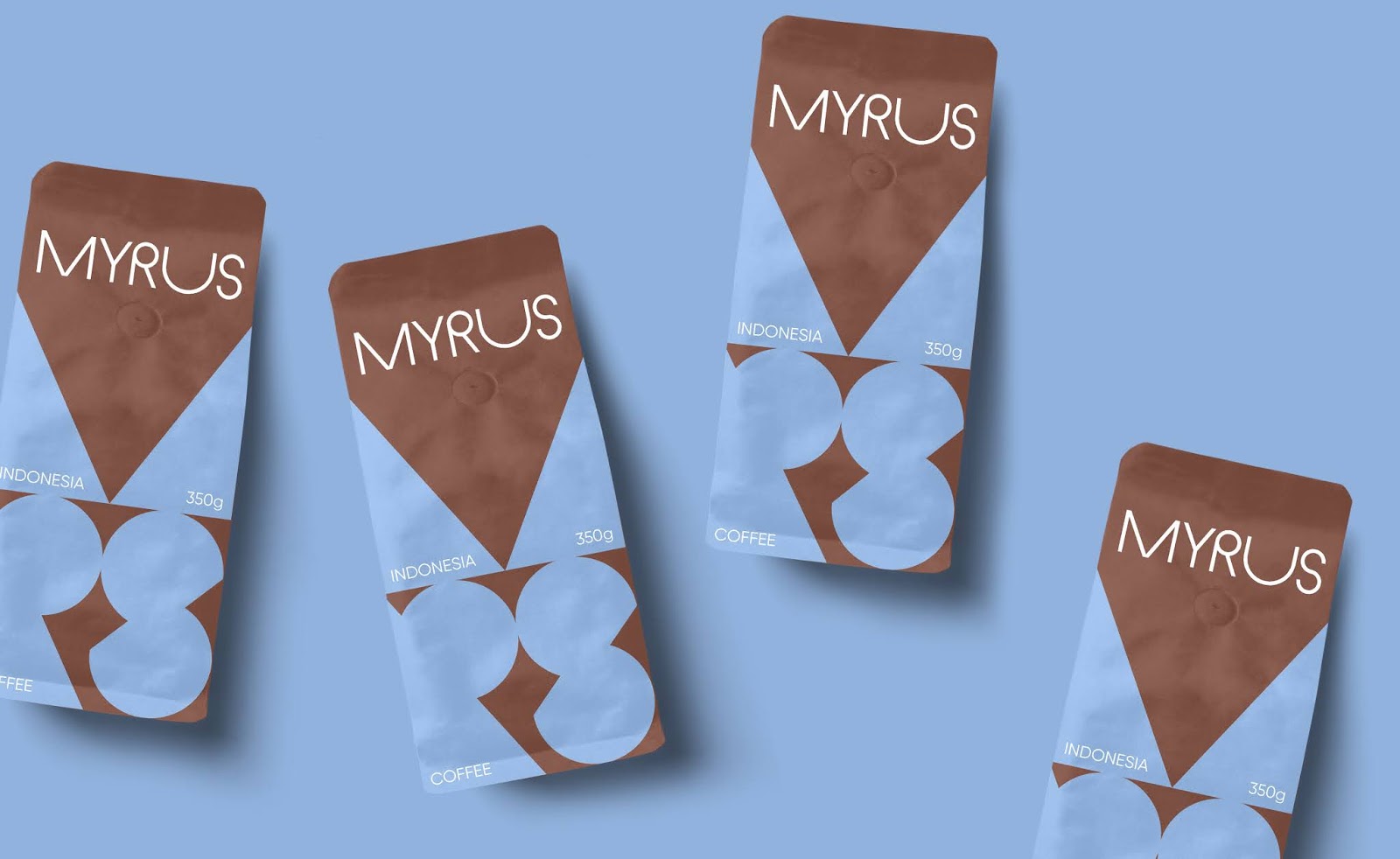 时尚创意的MYRUS咖啡概念包装设计作品欣赏。