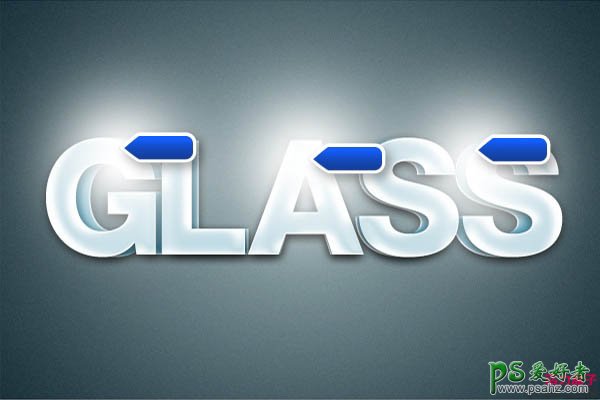 photoshop创意设计漂亮的玻璃立体字，透明玻璃质感立体字