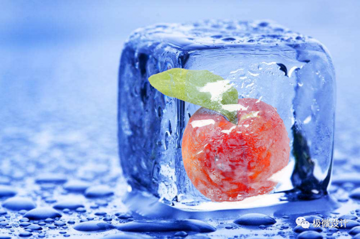 PS融图教程：学习把水果融入冰块中，打造冰雪效果水果照片。