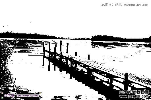 photoshop把湖边的风景图片制作成艺术板画风格效果教程