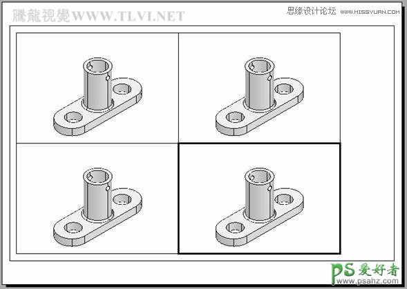 AutoCAD实例教程：使用布局空间中并列视口的打印输出功能。