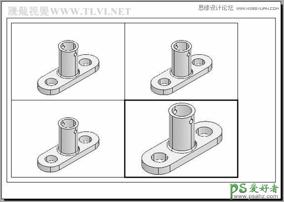 AutoCAD实例教程：使用布局空间中并列视口的打印输出功能。