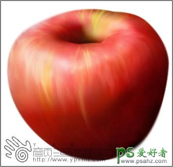 PS鼠绘教程：绘制逼真效果的红苹果，PS鼠绘苹果实例教程