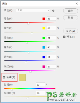 学习用photoshop“黑白”工具给美女像调出高质量黑白艺术效果