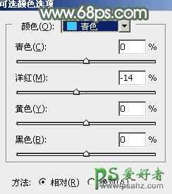 ps青红色调色教程：给外景拍摄的mm生活照调出唯美的青红色效果