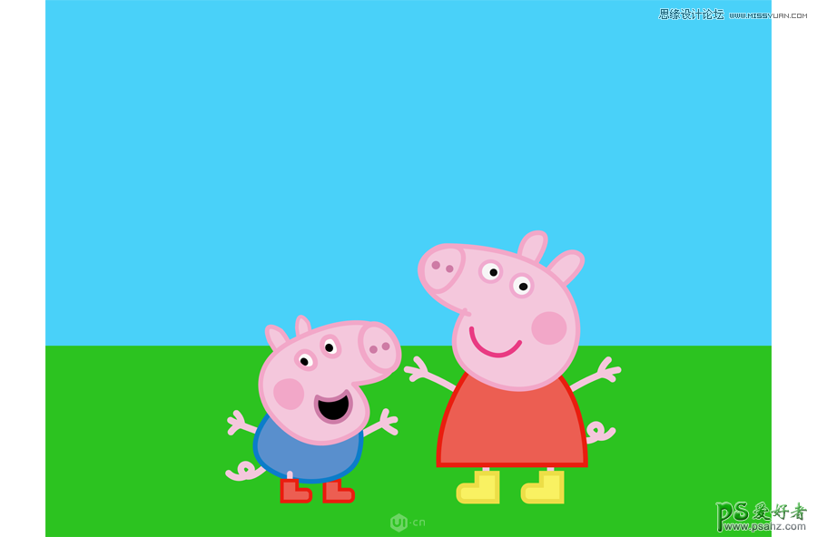 学习用AI工具绘制可爱的小猪佩奇动画场景，小猪佩奇卡通图片。
