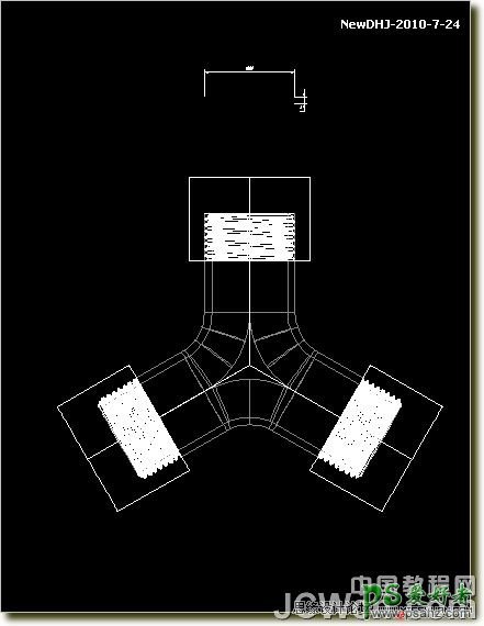 AutoCAD建模实例：学习制作不锈钢三通管子，画不锈钢管子教程。