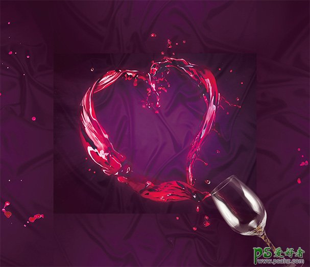 PS制作心型图案红酒包装盒封面效果图-浪漫心型图案红酒包装盒