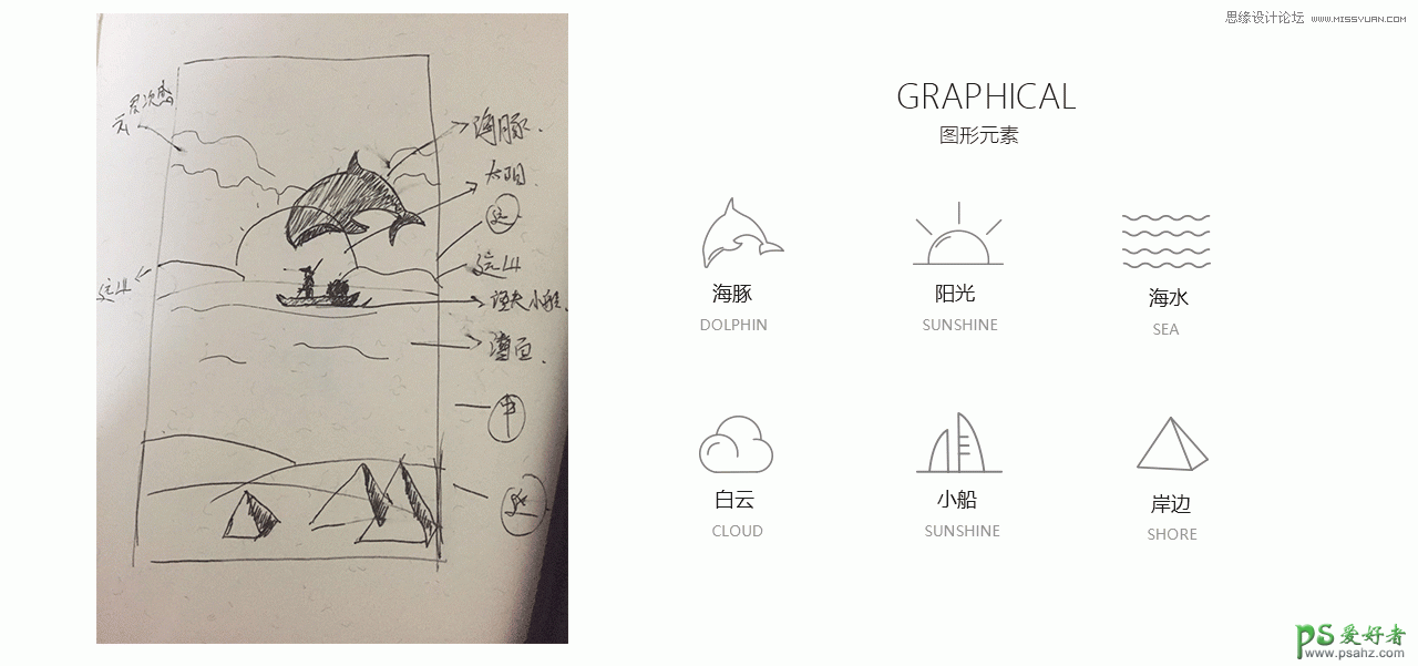 PS手机壁纸图片设计教程：学习设计扁平化渐变主题风格手机插画。