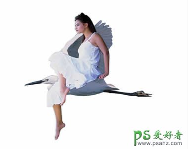 PS人像合成教程：创意合成坐在仙鹤身上的仙女