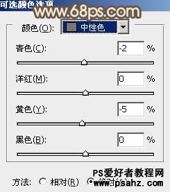 PS调色教程：给树林中的美女照调出纯美的淡黄色