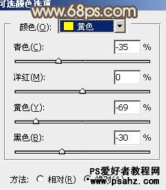 PS调色教程：给树林中的美女照调出纯美的淡黄色