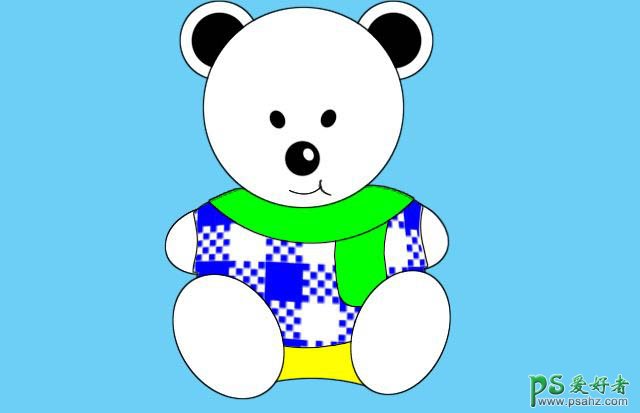 绘制可爱的卡通小白熊失量图片素材教程 PS鼠绘教程