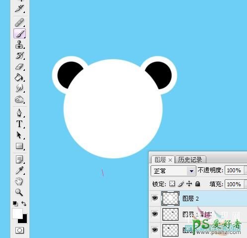 PS鼠绘教程：绘制可爱的卡通小白熊失量图片素材教程