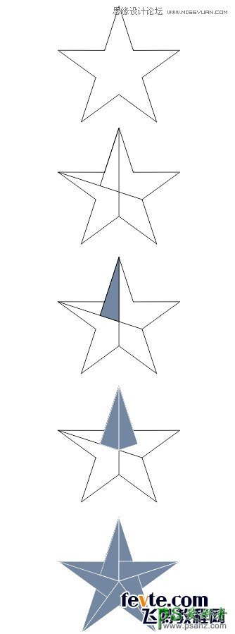 CorelDraw手绘唯美的流线型图形图标和五角星图标